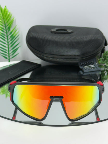 Oakley Latch Panel ( Red Mirror & Black )