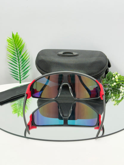 Oakley Latch Panel ( Red Mirror & Black )
