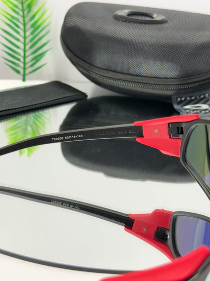 Oakley Latch Panel ( Red Mirror & Black )