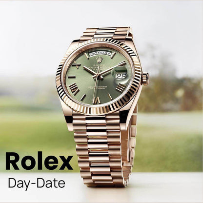 Day-Date 40 Rose Gold Green Ombre Roman Numeral Dial