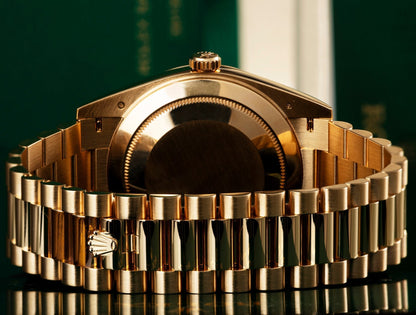 Day-Date 40 Rose Gold Green Ombre Roman Numeral Dial